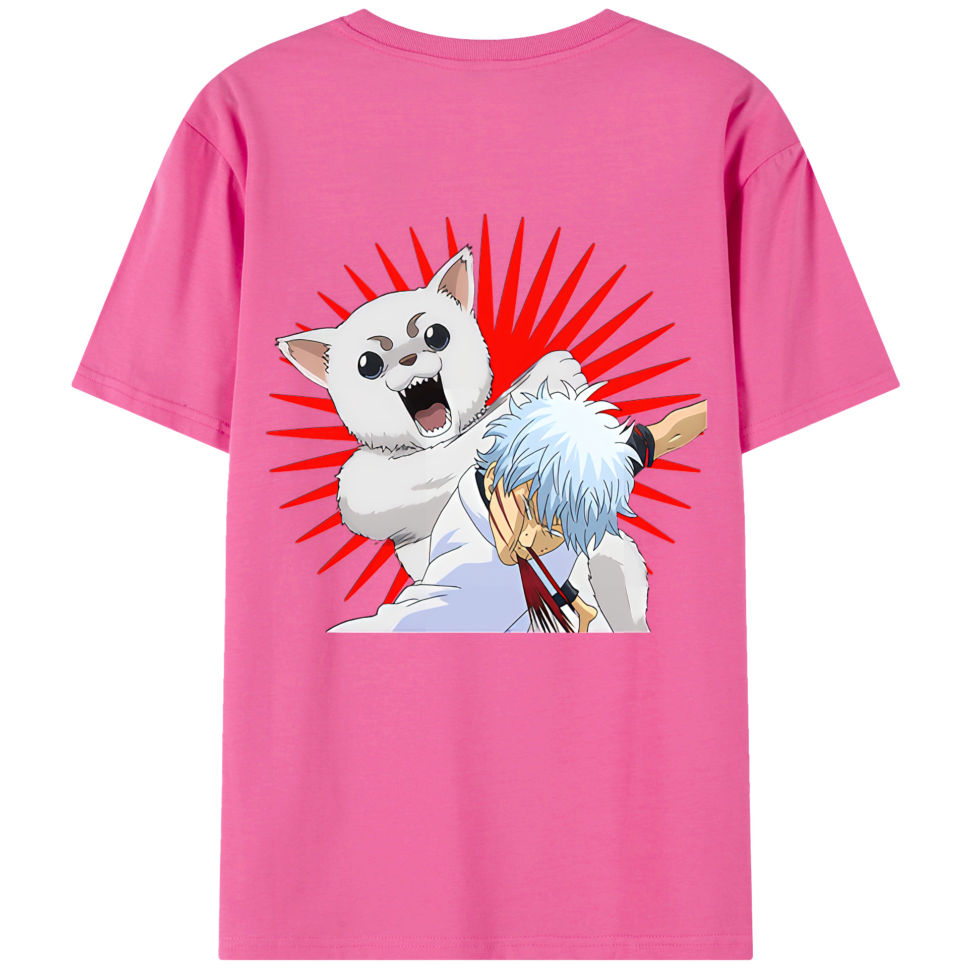 （画像用） ぎんたま 坂田銀時（さかたぎんとき） 神楽 志村新八（しむら しんぱち） GINTAMA Sakata Gintoki Kagura Shimura Shinpachi レディース半袖Tシャツ(バックプリント)